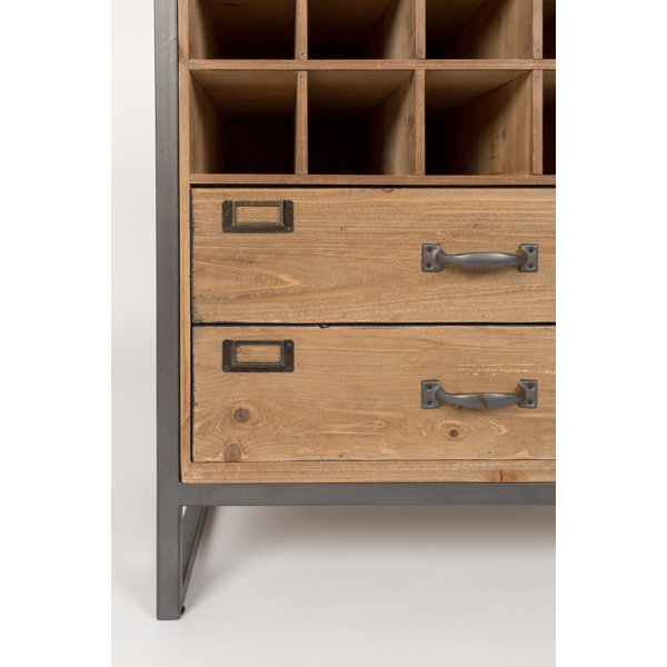 Williston Finley 15 Bottle Floor Wine Bottle & Glass Rack in